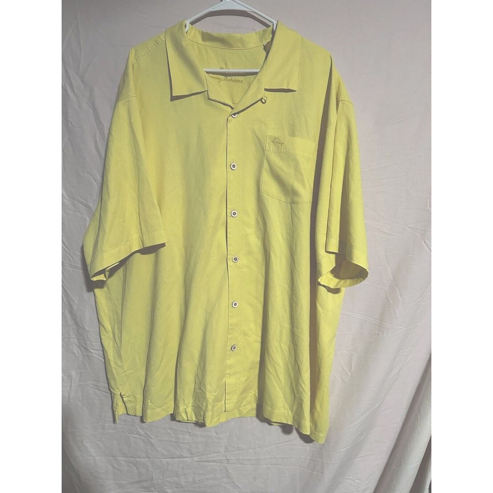 Tommy Bahama 2XL Yellow Botton‎ Up Beach Shirt